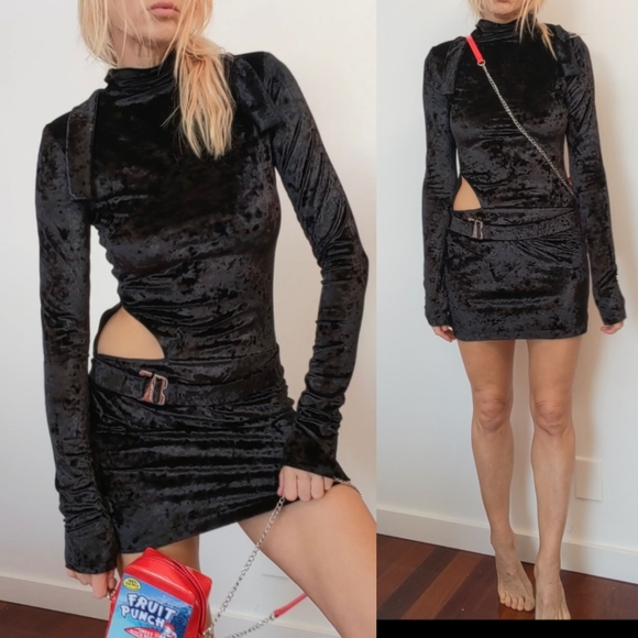 Nwot MISBHV cut out mock turtleneck dress S - Picture 6 of 8